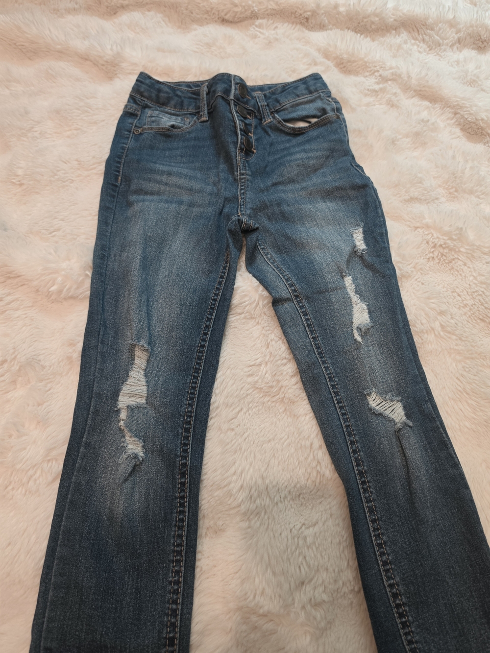 Girl's Distressed Blue Jeans size 8